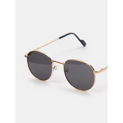 Sinsay - Okulary przeciwsłoneczne okrągłe - złoty Sinsay One Size Sinsay