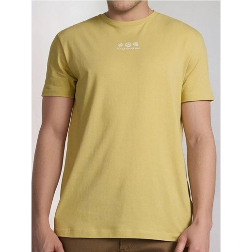 Sinsay - Koszulka z krótkimi rękawami - kremowy ze sklepu Sinsay w kategorii T-shirty męskie - zdjęcie 180267281