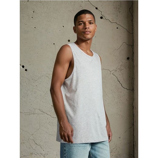 Sinsay - Tank top w stylu basic - szary ze sklepu Sinsay w kategorii T-shirty męskie - zdjęcie 180267301