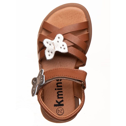 Sandały dziecięce Kmins na rzepy z aplikacją letnie 