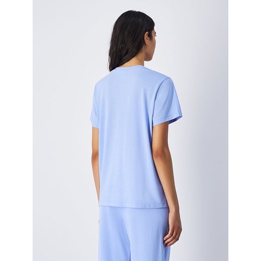 Bluzka damska Champion niebieska z okrągłym dekoltem w sportowym stylu 
