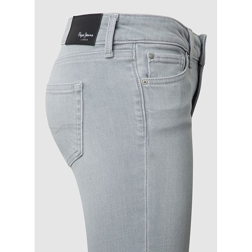Jeansy damskie szare Pepe Jeans z elastanu 