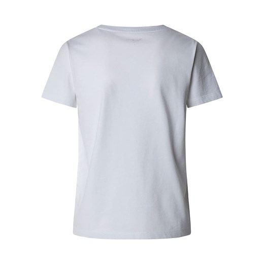 Pepe Jeans bluzka damska w stylu młodzieżowym biała z okrągłym dekoltem z krótkim rękawem 