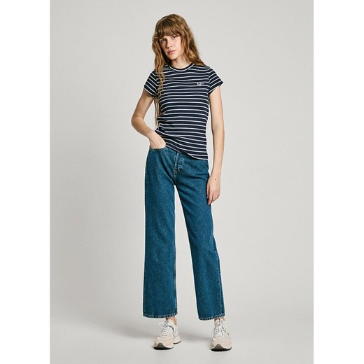 Pepe Jeans Koszulka &quot;Meribel&quot; w kolorze granatowo-białym ze sklepu Limango Polska w kategorii Bluzki damskie - zdjęcie 180270403