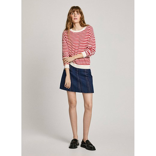 Pepe Jeans Sweter &quot;Poppy&quot; w kolorze czerwono-białym ze sklepu Limango Polska w kategorii Swetry damskie - zdjęcie 180270450