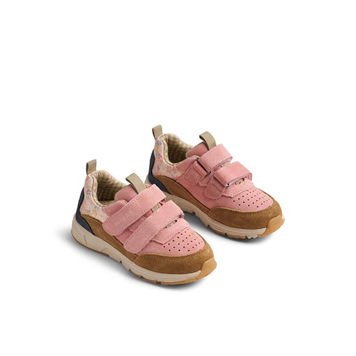 Wheat Skórzane sneakersy &quot;Alin&quot; w kolorze jasnoróżowo-granatowo-jasnobrązowym ze sklepu Limango Polska w kategorii Buty sportowe dziecięce - zdjęcie 180270950