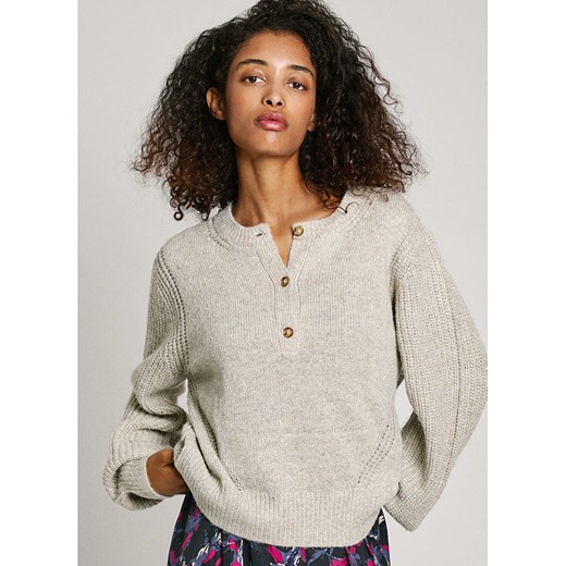 Pepe Jeans Sweter w kolorze beżowym ze sklepu Limango Polska w kategorii Swetry damskie - zdjęcie 180273601