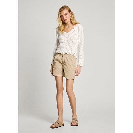 Pepe Jeans Szorty chino &quot;Vania&quot; - Regular fit - w kolorze beżowym ze sklepu Limango Polska w kategorii Szorty - zdjęcie 180273612