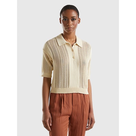 Benetton Sweter w kolorze beżowym ze sklepu Limango Polska w kategorii Swetry damskie - zdjęcie 180273842