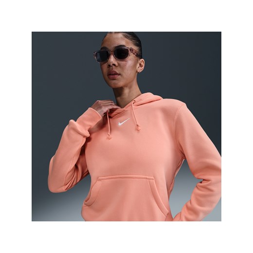Damska bluza z kapturem Nike Sportswear Phoenix Fleece - Pomarańczowy ze sklepu Nike poland w kategorii Bluzy damskie - zdjęcie 180274684