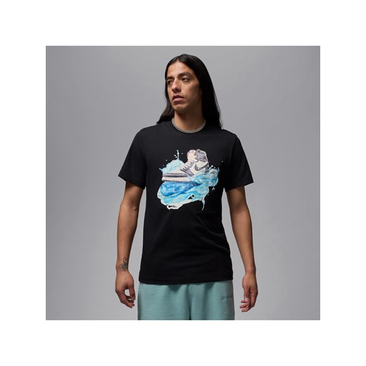 Męski T-shirt z krótkim rękawem Jordan Flight Essentials AJ1 - Czerń ze sklepu Nike poland w kategorii T-shirty męskie - zdjęcie 180274724