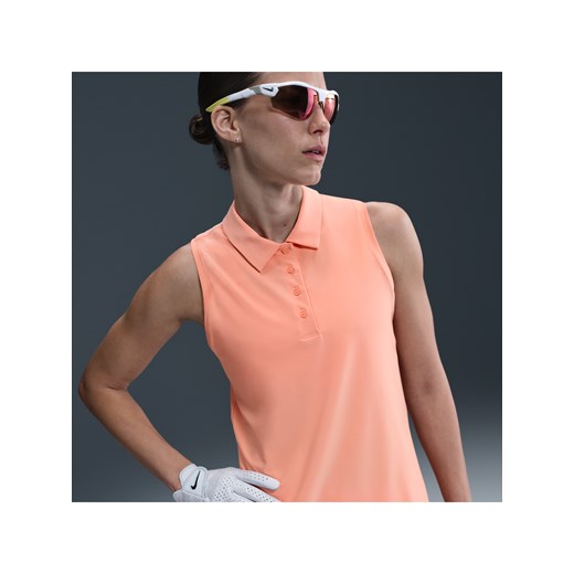Damska koszulka polo bez rękawów Dri-FIT Nike Victory - Pomarańczowy ze sklepu Nike poland w kategorii Bluzki damskie - zdjęcie 180274793
