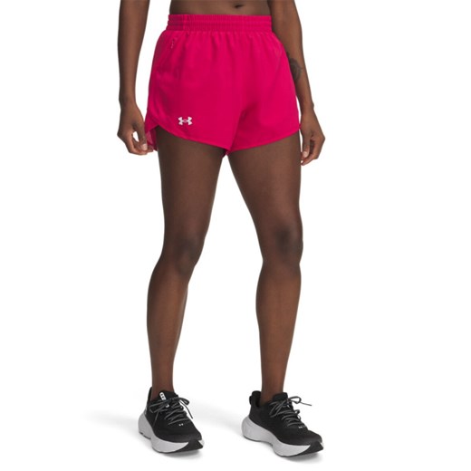Damskie spodenki do biegania Under Armour UA Fly By 3\'\' Shorts - różowe Under Armour L Sportstylestory.com