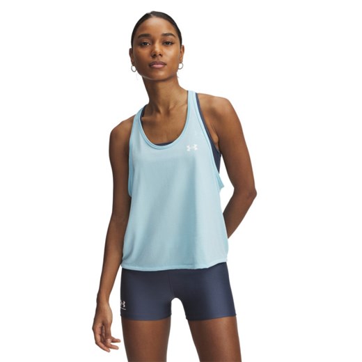 Damski top treningowy Under Armour Tech Swing Tank - niebieski ze sklepu Sportstylestory.com w kategorii Bluzki damskie - zdjęcie 180275554