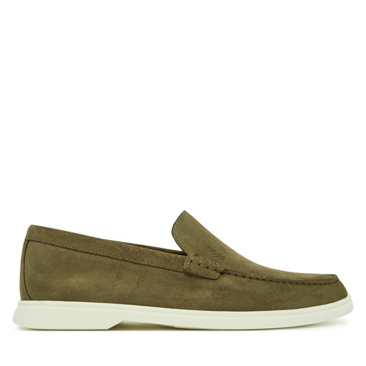 Mokasyny BOSS Sienne 50543083 Zielony ze sklepu eobuwie.pl w kategorii Mokasyny męskie - zdjęcie 180278570