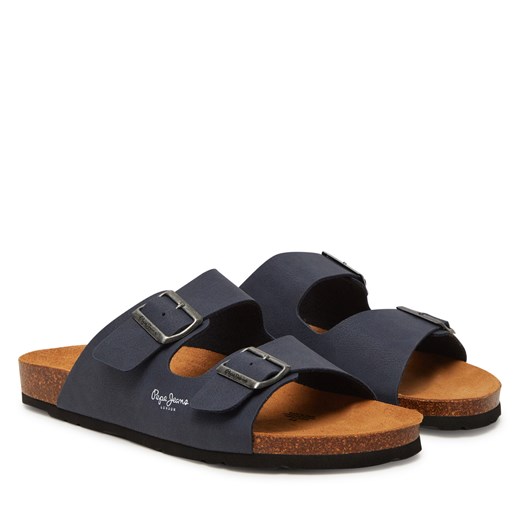 Klapki Pepe Jeans PMS90110 Granatowy Pepe Jeans 44 promocyjna cena eobuwie.pl