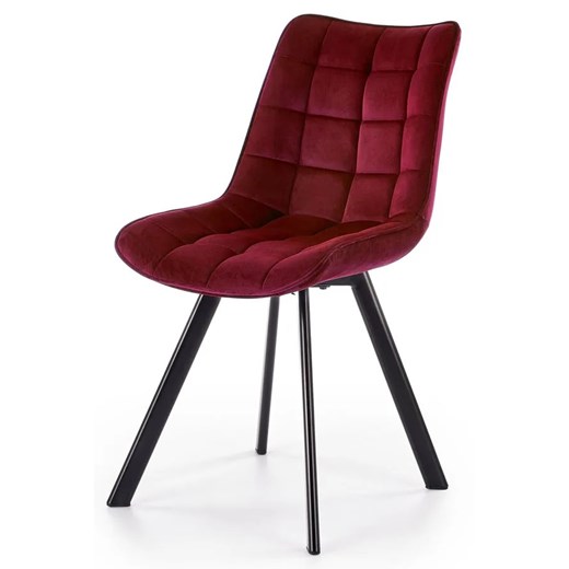 Zestaw bordowych eleganckich krzeseł tapicerowanych 4 szt. Esmeri 4X Elior One Size Edinos.pl