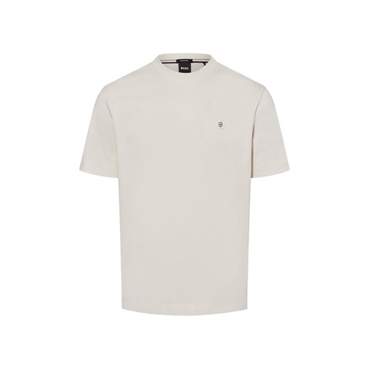 BOSS Koszulka męska - C-Taut 01 Mężczyźni Bawełna kitt jednolity ze sklepu vangraaf w kategorii T-shirty męskie - zdjęcie 180280941