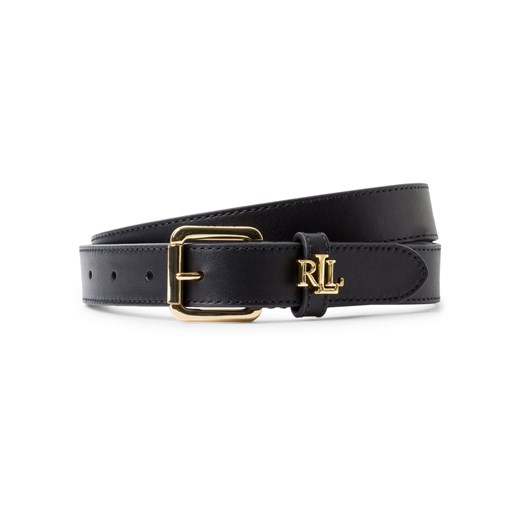 Lauren Ralph Lauren Damski pasek skórzany - CARRYOVER Kobiety skóra czarny jednolity ze sklepu vangraaf w kategorii Paski damskie - zdjęcie 180280954