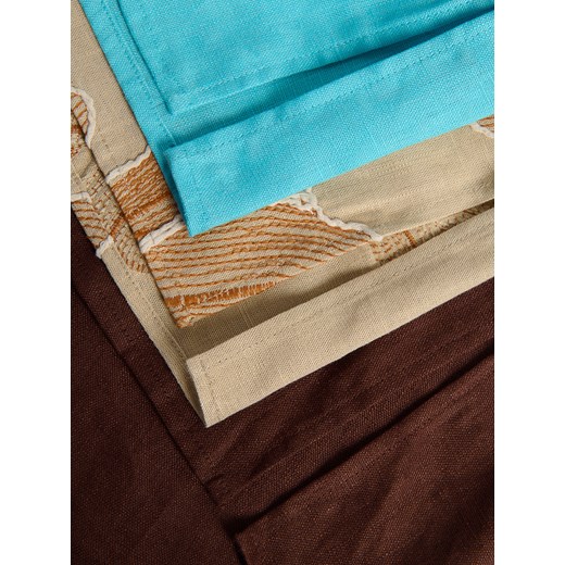 Reserved - Lniana bluzka z wiązaniami - ciemnobrązowy Reserved XXL Reserved