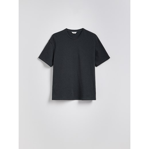 Reserved - T-shirt boxy z bawełną - ciemnoszary Reserved S Reserved