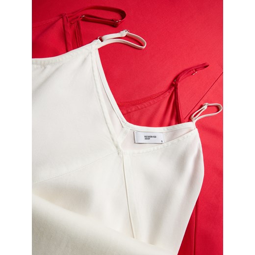 Reserved - Jeansowa sukienka maxi z lyocelllu - czerwony Reserved M Reserved