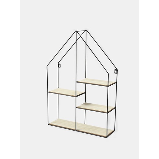 Sinsay - Półka ścienna w kształcie domku - czarny Sinsay One Size Sinsay