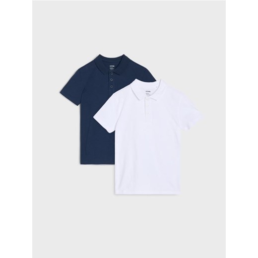Sinsay - Koszulki polo w stylu basic 2 pack - biały ze sklepu Sinsay w kategorii T-shirty chłopięce - zdjęcie 180283253