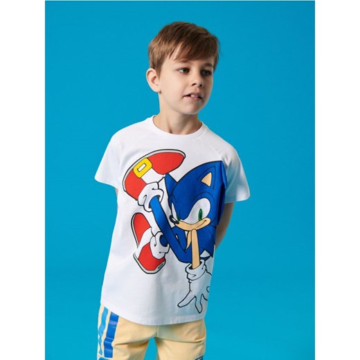 Sinsay - Koszulka z elementami 3D Sonic the Hedgehog - biały ze sklepu Sinsay w kategorii T-shirty chłopięce - zdjęcie 180283282