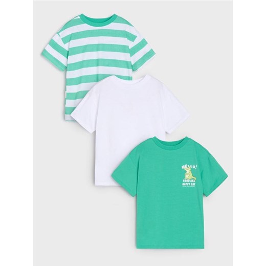Sinsay - Koszulki 3 pack - zielony ze sklepu Sinsay w kategorii T-shirty chłopięce - zdjęcie 180283402