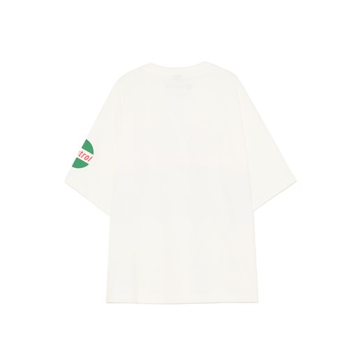 Cropp - Kremowa koszulka Castrol - kremowy Cropp XL Cropp