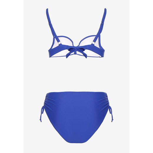Niebieskie Bikini Majtki Typu Figi i Biustonosz z Metalicznymi Ozdobami Kinasara Renee 44 okazja renee.pl
