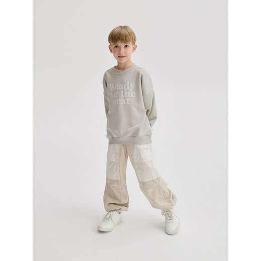 Reserved - Bawełniane spodnie jogger - jasnoszary Reserved 164 (13 lat) Reserved