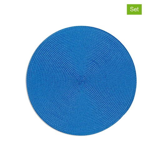 Trendy Kitchen by EXCÉLSA Podkładki stołowe (6 szt.) w kolorze niebieskim - Ø 36 cm ze sklepu Limango Polska w kategorii Podkładki na stół - zdjęcie 180288050