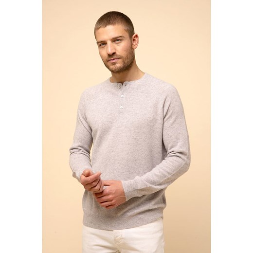 Just Cashmere Kaszmirowy sweter &quot;Guzman&quot; w kolorze szarym ze sklepu Limango Polska w kategorii Swetry męskie - zdjęcie 180288300