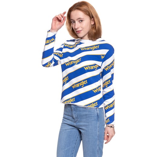 BLUZA WRANGLER DAMSKA B&Y ALL OVER SWT WHITE W610CHY12 112130470 ze sklepu YouNeedit.pl w kategorii Bluzy damskie - zdjęcie 180288933