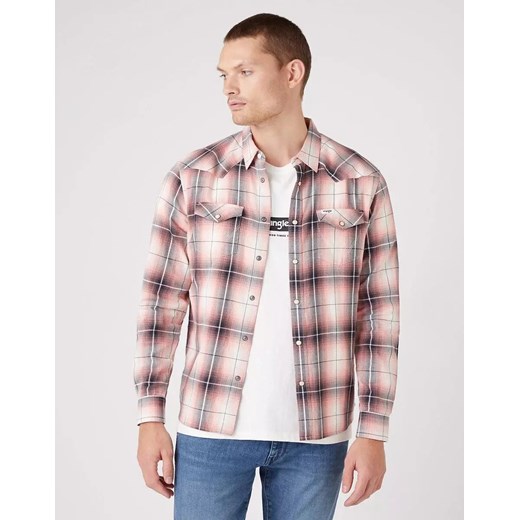 WRANGLER LS WESTERN SHIRT MĘSKA KOSZULA W KRATĘ LANTANA CORAL W5A02LP42 112146083 ze sklepu YouNeedit.pl w kategorii Koszule męskie - zdjęcie 180289012