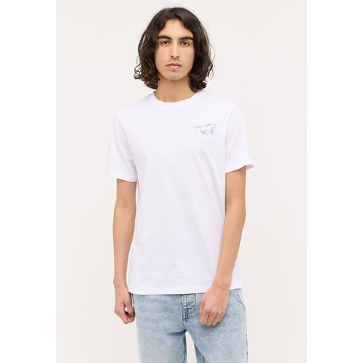MĘSKA KOSZULKA MUSTANG Austin T-shirt LOGO NADRUK Bright White 1015057 2007 Mustang S YouNeedit.pl