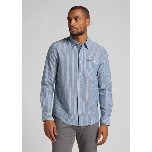 MĘSKA KOSZULA MATERIAŁOWA LEE ONE POCKET SHIRT WASHED BLUE L66NQALR 112116600 ze sklepu YouNeedit.pl w kategorii Koszule męskie - zdjęcie 180289841