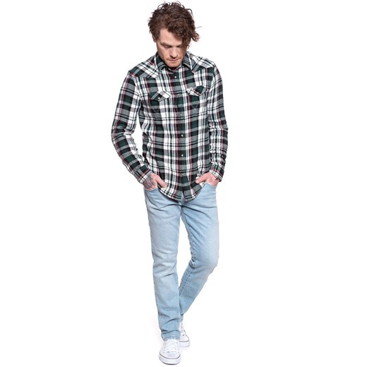 WRANGLER LS WESTERN SHIRT MĘSKA KOSZULA W KRATĘ DŁUGI RĘKAW PINE W5A07BG01 Wrangler L YouNeedit.pl