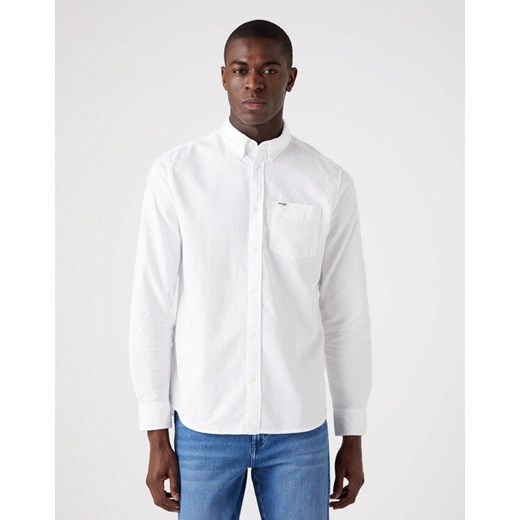 WRANGLER LS 1 PKT BUTTON DOWN SHIRT MĘSKA KOSZULA MATERIAŁOWA WHITE W5B1BM989 112323745 ze sklepu YouNeedit.pl w kategorii Koszule męskie - zdjęcie 180290381