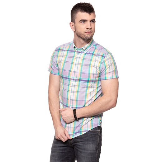KOSZULA MĘSKA KRÓTKI RĘKAW WRANGLER SS 1PKT BUTTON-DOWN SEA PINK W5944NQWF 112129757 ze sklepu YouNeedit.pl w kategorii Koszule męskie - zdjęcie 180290910