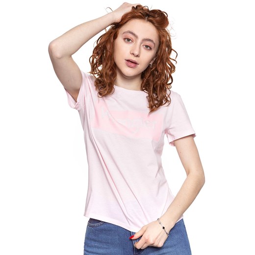 WRANGLER T SHIRT DAMSKI LOGO TEE CRADLE PINK W7P3EVXBJ 112132040 ze sklepu YouNeedit.pl w kategorii Bluzki damskie - zdjęcie 180291170