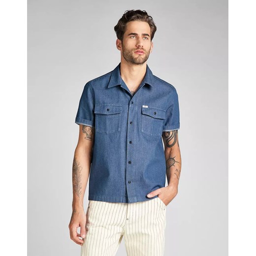 LEE SS SERVICE SHIRT MĘSKA KOSZULA JEANSOWA WASHED BLUE L93GMS36 112124160 Lee M YouNeedit.pl