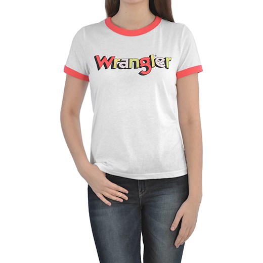WRANGLER RINGER TEE DAMSKI T-SHIRT PARADISE PINK W7N0EVXLD 112131955 ze sklepu YouNeedit.pl w kategorii Bluzki damskie - zdjęcie 180292381