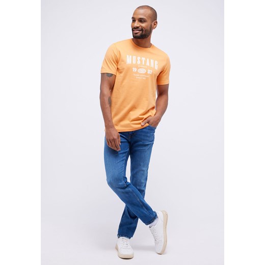 MUSTANG AUSTIN MĘSKI T-SHIRT KOSZULKA NADRUK TANGERINE 1014938 7036 Mustang M YouNeedit.pl