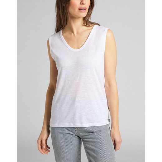 LEE SCOOP NECK TANK WHITE CANVAS L43CENRR 112109554 ze sklepu YouNeedit.pl w kategorii Bluzki damskie - zdjęcie 180292710