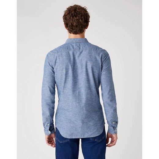 KOSZULA MĘSKA WRANGLER LS 1PKT BUTTN DOWN MID INDIGO W5F3TVX8E 112130135 Wrangler M YouNeedit.pl