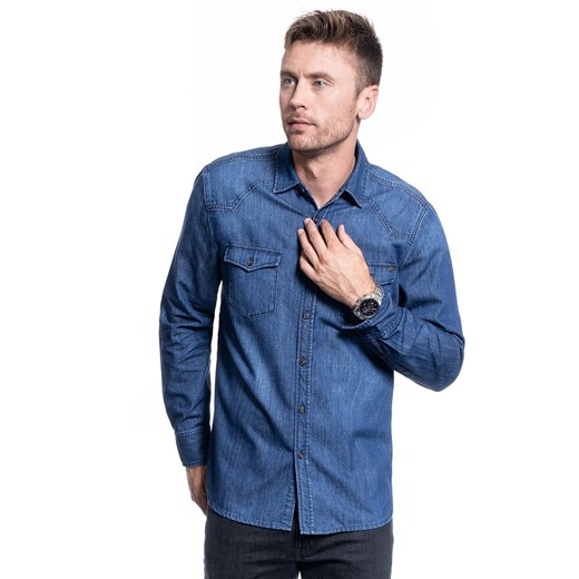 MĘSKA KOSZULA MATERIAŁOWA MUSTANG CALVIN 1010013 5000 681 ze sklepu YouNeedit.pl w kategorii Koszule męskie - zdjęcie 180293041