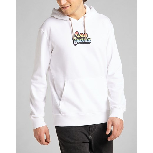 LEE PRIDE HOODIE MĘSKA BLUZA Z KAPTUREM LOGO WHITE L82RSP12 112140913 ze sklepu YouNeedit.pl w kategorii Bluzy męskie - zdjęcie 180293581